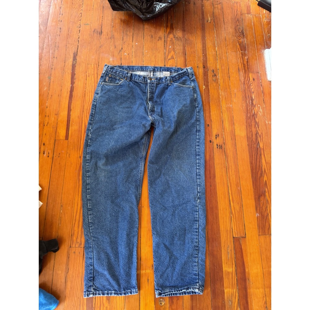 Carhartt B21 DST Flannel Lined Relaxed Fit Dungaree Jeans Dark Stone 42x34